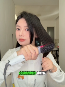 Japan Akiracosme Airflow Hair Straightener Comb Red Light Hair Care Electric Hair Straightening Comb 500 Million Negative Ions Anti-Frizz Titanium Teeth Fast Heating 红光护发直发梳