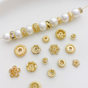 14K Gold-Plated Handmade DIY Beading Material with Color-Stable Loose Beads for Bracelet Necklace Jewelry Making