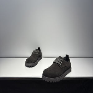 Leather Thick Bottom Heightening Work Shoes Low Cut Retro Sports Casual Shoes Brushed Cowhide Big Head Mens Shoes