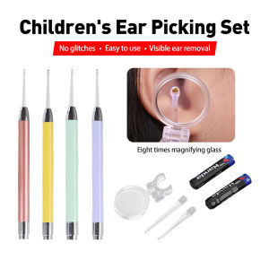 LED Baby Ear Wax Removal Cleaner Tool LED Ear Pick Set with Magnifier Ear Cleaner Ear Wax Removal Health Ear Cleaner