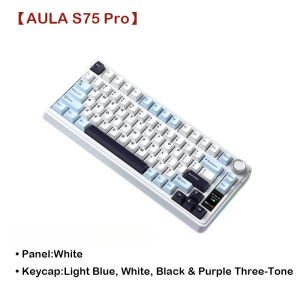 AULA | AULA S75 Pro Wireless Mechanical Keyboard with Screen Knob 75% Hot Swappable Gaming Keyboard with Pre-lubed Switches RGB Backlit