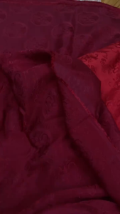 Vải lụa may áo dài tơ tằm Palacesilk văn thọ dơi đỏ đô siêu nhẹ#mềm mượt#thoáng mát