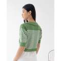 BL20923 Middle Stripe Oversize Knit Top. 