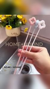 HOME+HOUND 1pc Silicone Straw Cleaner Brush Long Cleaning Brush for Tumbler Water Bottle Sippy Cup Straws