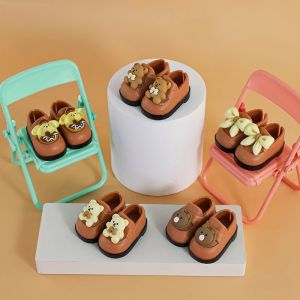 Princess Shoes Doll Accessories Miniature Realistic Playhouse Toys for Children Universal Fit Candy Color Series Footwear