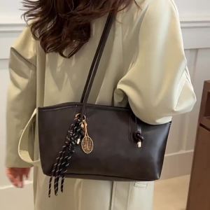 Large Capacity Casual Tote Bag - Versatile Single Strap Bag for Work & Commute