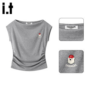 Leisure Style One-Shoulder Sleeveless T-Shirt