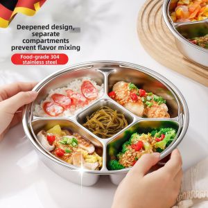 Food-grade Stainless Steel Multi-section Steaming Dish 3 Compartments