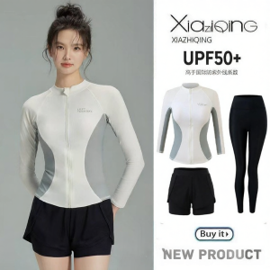 XIAZHIQING | Long Sleeve Slim Fit Sun Protection Rash Guard for Surfing Diving