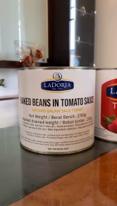 LA DORIA Baked Beans in Tomato Sauce 27 KG Kacang Navy dalam Saus Tomat untuk English Breakfast