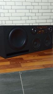 ลำโพงบลูทูธ 10นิ้ว ตู้เครื่องเสียงฟังในบ้าน นอกบ้าน ตู้ลำโพงชุดสำเร็จ ดอก 6.5 2 มิด ดอกซัพ 10" สไตล์hk 1 แอมป์ขยาย D100 โมแรงๆ เสียงดีเบสลอยไกล