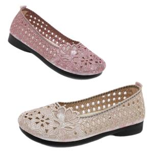 BURUIJING | Breathable Hollow Out Soft Bottom Slip-resistant Leisure Shoes for Middle-aged and Elderly Women