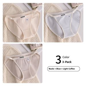 JIAZINI | Antibacterial Cotton Underwear Sporty Thin Womens G strings Briefs Daily Wear Summer High Slit Pure Cotton Ladies Panties