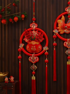 New Year 2026 Hanging Ornament Fu Character Fortune Bag Red Fruit Pendant Spring Festival Home Decoration