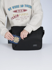 Bjiax người đàn ông túi đựng tài liệu dung tích lớn Túi đeo chéo chữ thập nam không thấm nước Nylon vải Túi đeo vai thời trang