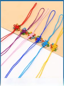 Colorful Handwoven Half-Finished Products Tassel Fringe Beads DIY Crafts Materials Yarn Knot Bookmarks Hanging Rope Accessories
