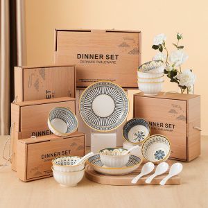 HAMPERS NATAL PREMIUM CERAMIC BOWL MANGKOK SET PLATE PIRING GIFT KADO PARCEL READY