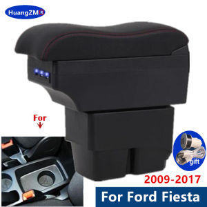 For Ford Fiesta Armrest box For Ford Fiesta MK7 2009-2017 Car Armrest Storage box Dedicated Retrofit Interior Car Accessories