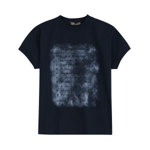 zuocisankon | Vintage Distressed Tie-Dye Gradient Print Short Sleeve T-shirt