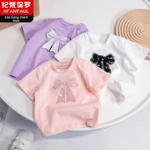 JIFANPAUL | Summer Korean Style Cute Bow Cotton T-shirt