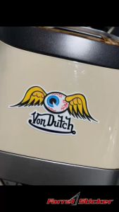 Stiker Von Dutch Logo & Eye Wings: Aksesoris Fashion Unik