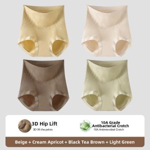 High Waist Abdominal Control Antibacterial Cotton Underwear