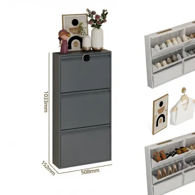 DIBIOU | Tủ Giày Gập Sắt Siêu Mỏng Thiết Kế Hẹp