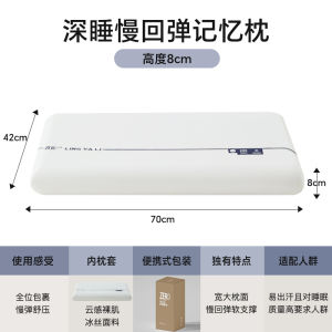 หมอนนอนทรงคลื่นแบบทรงจำความร้อนระดับ 0 ความหนาแน่นต่ำ ช่วยให้หลับลึก ป้องกันกระดูกสันหลัง สำหรับผู้ใหญ่ คู่ สองชิ้น