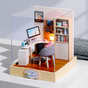 Wooden Doll House DIY Small House Kit Making Room Toys 3D Puzzle Assembly Building Model Toys for DollHouse Birthday Gifts