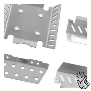 Stainless Steel Front and Rear Chassis Armor Protector Skid Plate for 1/8 Hyper GO MJX H8H Westward V1 V2 Version Climbing Car