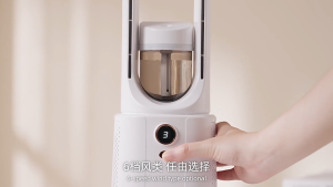 SG【Ready Stock】Multifunction Bladeless Electric Fan: 3D Vortex Oscillation Built-In Air Humidifier Gentle Night Light Remote Control Quiet Operation