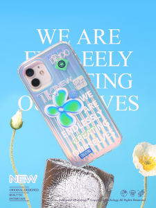 Ufology Original Gradient Laser iPhone14Pro Max Phone Case Apple 12 Flower Design Silicone Protective Cover Digital Accessories