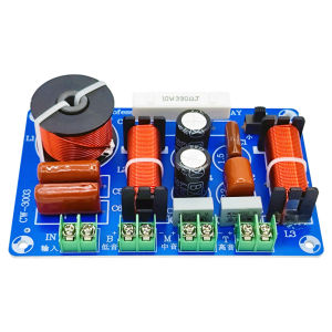 250W HiFi Audio Speaker Crossover Treble Medium Bass 3 Ways Audio HiFi Filter Circuit Board 5200Hz-5500Hz Adjustable for Home Theater Speaker Upgrade