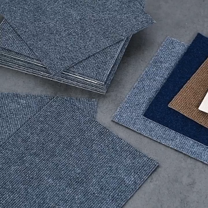 10PCS Square Carpet Ceramic Tile 30X30cm Floor Carpet Anti Fouling And Anti slip Self-Adhesive Hotel Bedroom Living Room Rumah Pejabat Karpet Splicing Carpet