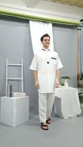 Setelan Kurta Model List Terbaru KATUN Besway Premium Lengan Pendek Termurah 2023 Baju Lebaran Koko Set Celana Pria Dewasa