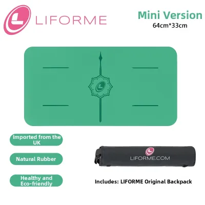 Liforme Yoga Pad Professional Position Line Non-Slip Natural Rubber Mini Inverted Knee Pad Fitness Mat Geometric Pattern Design