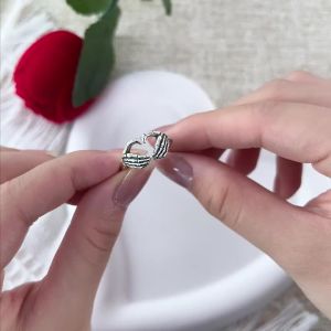Nhẫn Bạc 925 Cho Nữ Cô Gái Lấp Lánh Mặt Trời Mặt Trăng Hoa Hồng Lông Vũ Mở Vòng Cổ Điển Trang Sức Cho Sinh Nhật Kỷ Niệm Đính Hôn