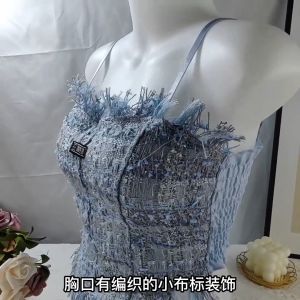 Small Fragrant Style Camisole Women Slim Spicy Girl Bottoming Shirt Tassel Outerwear Short Top