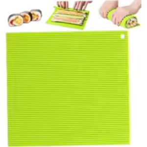 Premium Silicone Sushi Making Kit - Rolling Mat for Beginners and Kids 8.6 x 7.8 Inch