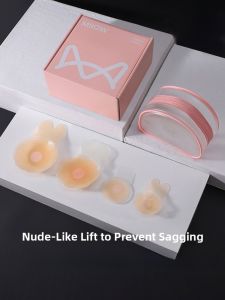 Miiow | Silicone Bra Inserts Womens Wedding Photoshoot Invisible Small Chest Gathered Summer Thin Strapless Nipple Covers for Halter Gowns