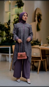 Raia set tunik | Setelan wanita pesta brokat etnik