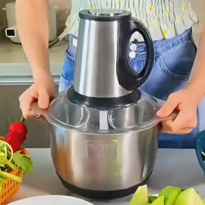 Electric Meat Grinder 3L/4L/5L/6L/7L/8L Stainless Steel Food Processor Machine Multi-Function Electric Grinder 3 Speed Adjustment Fast Meat Grinder