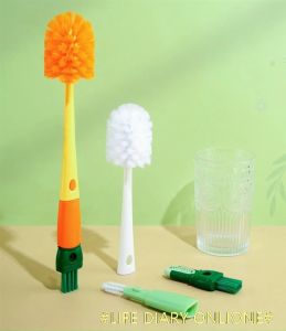 4IN1 Long Handle Cleaning Cup Brush Water Cup Cleaning Milk Bottle Brush Wash Cup Brush Without Dead Ends to Tea Stains Small Brush Mug Brush Cup Cleaning Brush