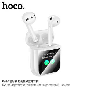 SY หูฟังไร้สาย Bluetooth 5.4 จอแสดงผลดิจิตอล LED แบบสัมผัส 300mAh ใช้งานนาน 4ชม. HOCO EW80