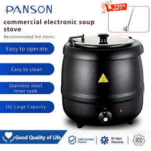 PANSON 10/13 L large capacity commercial electric soup pot/Congee pot With a spoon attached