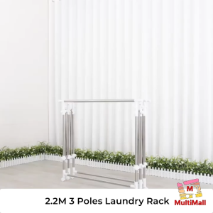 Upgraded H Type 2.5m 3 poles Laundry Rack Clothes Drying Rack Cloth Hangers For Balcony or Outdoor Foldable Laundry Drying Rack Dry Clothes Hanging Rack Easy Storage Space Saving