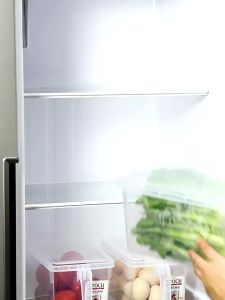 Food Containers Refrigerator Organizer Kitchen Modern Transparent Storage Box with Handle Fresh Container Bekas Makanan