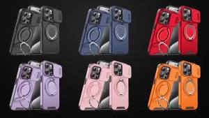 szhaiyu | Shockproof Armor Phone Case For Xiaomi Mi 15 15T 17 17T Pro Max Ultra Magnetic Ring Holder Kickstand Hard PC Protective Cover