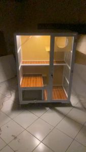 KANDANG KUCING ALUMUNIUM MODEL PINTU PANJANG