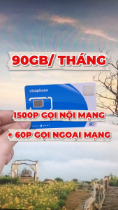 Sim 5G Vinaphone FCLUB Data 3GB/ngày (90GB/tháng) Dùng Mạng Thả Ga + Miễn Phí Gọi 1000P Sẵn 1 Tháng Đầu Không Nạp Tiền | FREESHIP - CHƯA KÍCH HOẠT